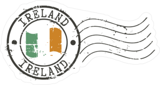 Ireland Postal Grunge Stamp Sticker