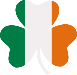 Irish Flag Shamrock Sticker