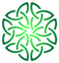 Irish Green Celtic Shamrock Knot In Circle Sticker