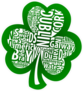 Irish Shamrock With The Biggest Cities Of Ireland Sticker