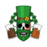 Irish Skull Beer Mugs Sticker