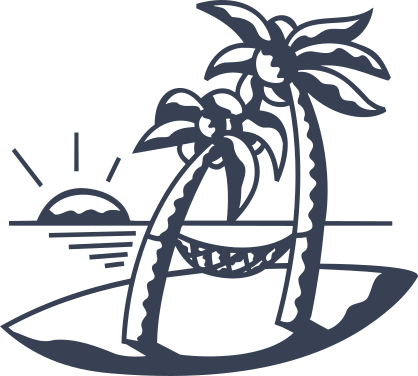 Island And Palm Trees Sticker