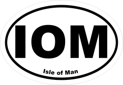 Isle Of Man Iom Oval Sticker