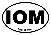 Isle Of Man Iom Oval Sticker