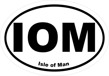 Isle Of Man Iom Oval Sticker