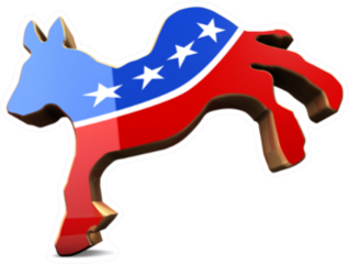 Isolated Democrat Party Symbol Sticker