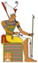 Isolated Figure Of Ancient Egypt Pharaoh Sticker