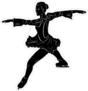 Isolated Figure Skater Sticker