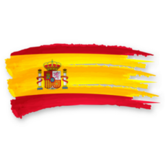Isolated Hand Drawn Spanish Flag Sticker