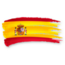 Isolated Hand Drawn Spanish Flag Sticker