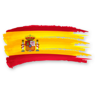 Isolated Hand Drawn Spanish Flag Sticker