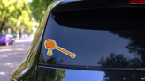 Isolated Honey Rosh Hashanah Jewish Sticker on a Rear Car Window (New) example