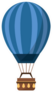 Isolated Hot Air Balloon Design Sticker