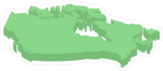 Isometric Map Of Canada Sticker