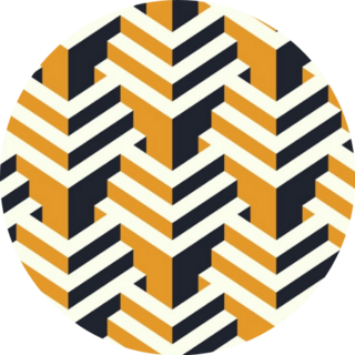 Isometric Seamless Yellow Shapes Sticker 