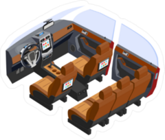 Isometric Vehicle Interior Sticker