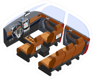 Isometric Vehicle Interior Sticker