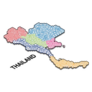Isometric View Of Thailand Map Sticker