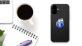 Israel Flag, Army Illustration Sticker on a Phone (New) example