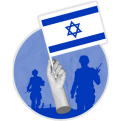 Israel Flag, Army Illustration Sticker
