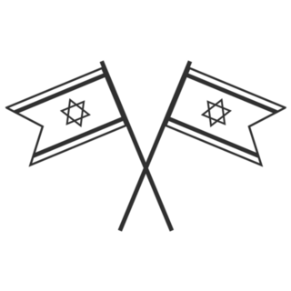 Israel Flags Icon Sticker