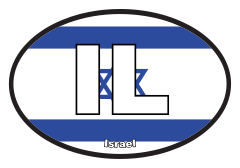 Israel Il Flag Oval Sticker