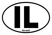 Israel Il Oval Sticker