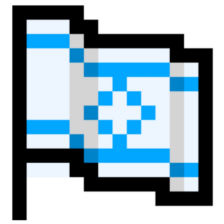 Israel National Flag Pixel Icon Sticker