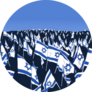 Israeli Protests - Crowd With Hundreds Flags Sticker