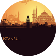Istanbul Turkey Mosque In The Sunset Sticker
