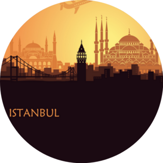 Istanbul Turkey Mosque In The Sunset Sticker