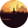 Istanbul Turkey Mosque In The Sunset Sticker