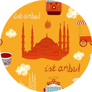 Istanbul Turkey Seamless Pattern Sticker