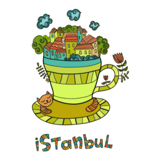 Istanbul Turkish Coffee Illustration Sticker