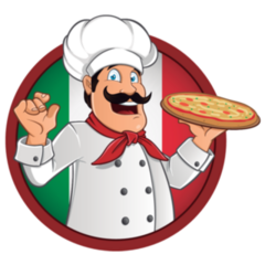 Italian Chef With A Pizza In Hand Sticker