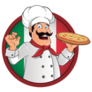 Italian Chef With A Pizza In Hand Sticker