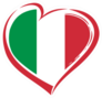Italian Flag Heart Sticker