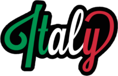 Italian Flag Lettering Sticker