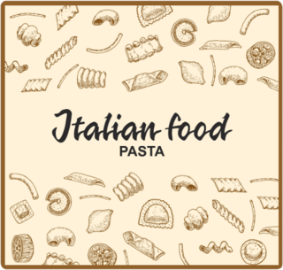 Italian Food Pasta Doodles Sticker