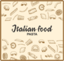 Italian Food Pasta Doodles Sticker