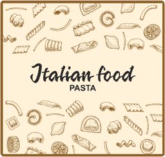 Italian Food Pasta Doodles Sticker