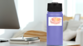 Italian Margarita Pizza Sticker on a Water Bottle (New) example
