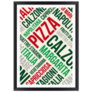 Italian Pizza & Calzone Word Cloud Poster Sticker