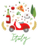 Italy Elements Doodles Sticker