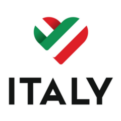 Italy Flag Heart Shaped Lettering Sticker