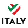 Italy Flag Heart Shaped Lettering Sticker