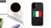 Italy Flag Sticker on a Phone (New) example