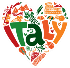 Italy Heart Sticker