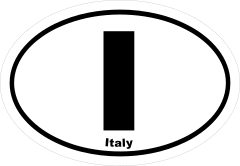 Italy I Oval Sticker