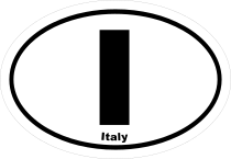 Italy I Oval Sticker